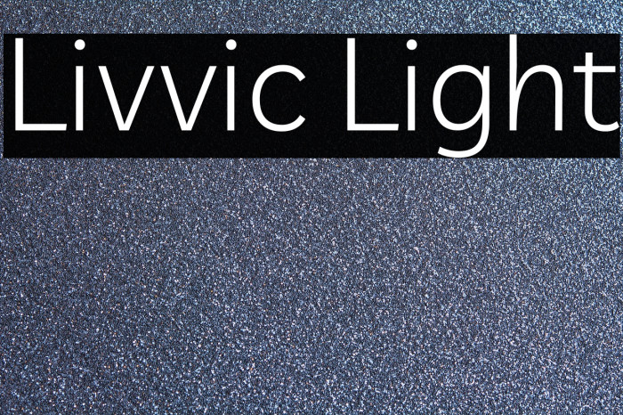 Livvic Light Font examples