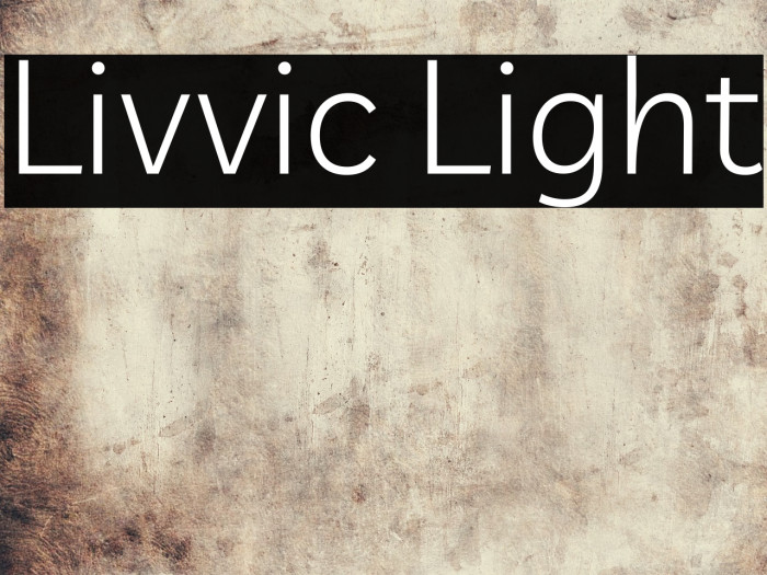 Livvic Light Font examples