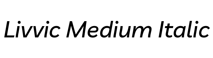 Livvic Medium Italic Font