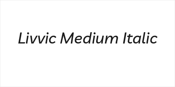Livvic Medium Italic Logo
