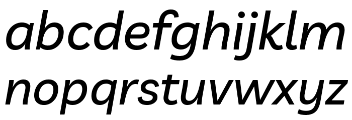 Livvic Medium Italic Font LOWERCASE