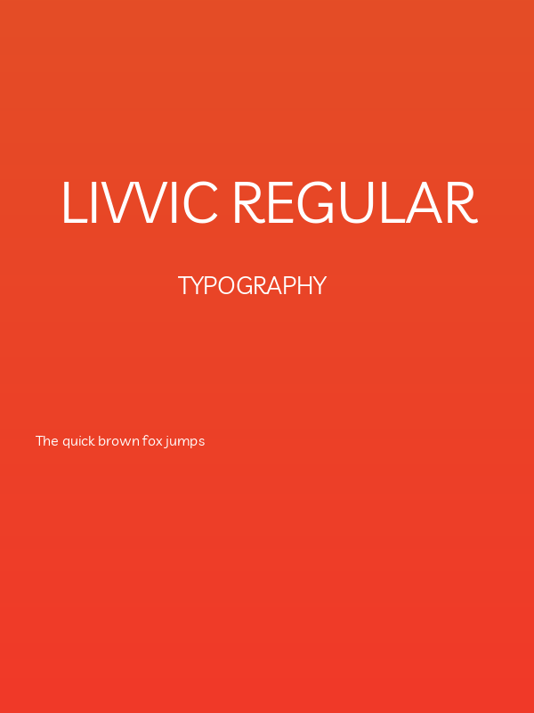 Livvic Regular Poster