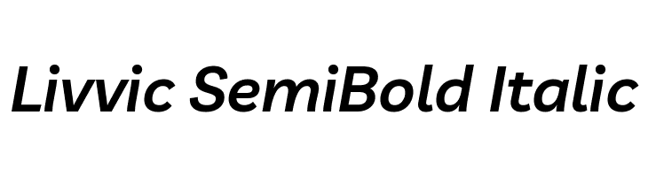 Livvic SemiBold Italic Font