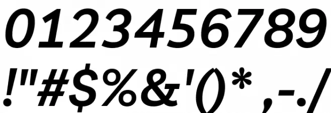 Livvic SemiBold Italic Font OTHER CHARS