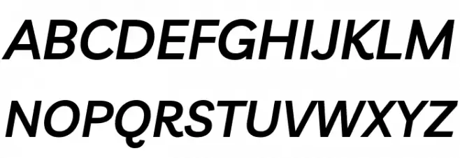 Livvic SemiBold Italic Caratteri MAIUSCOLE