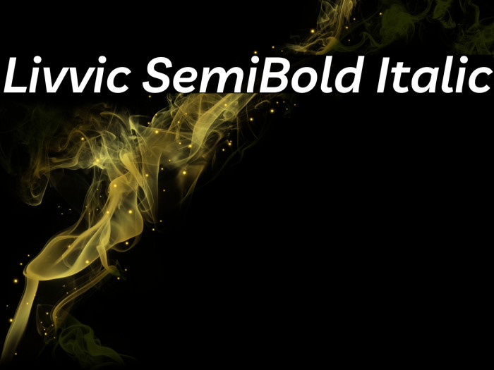 Livvic SemiBold Italic Font examples