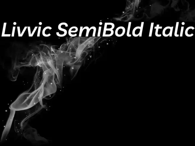 Livvic SemiBold Italic Font examples