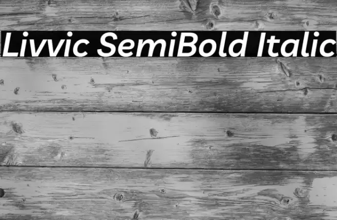 Livvic SemiBold Italic Font examples