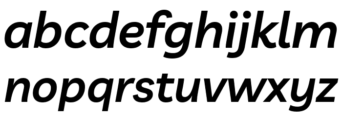 Livvic SemiBold Italic Font LOWERCASE