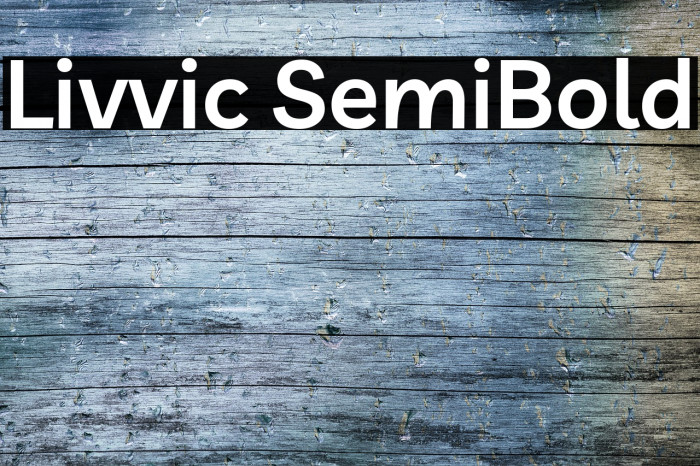 Livvic SemiBold Font examples