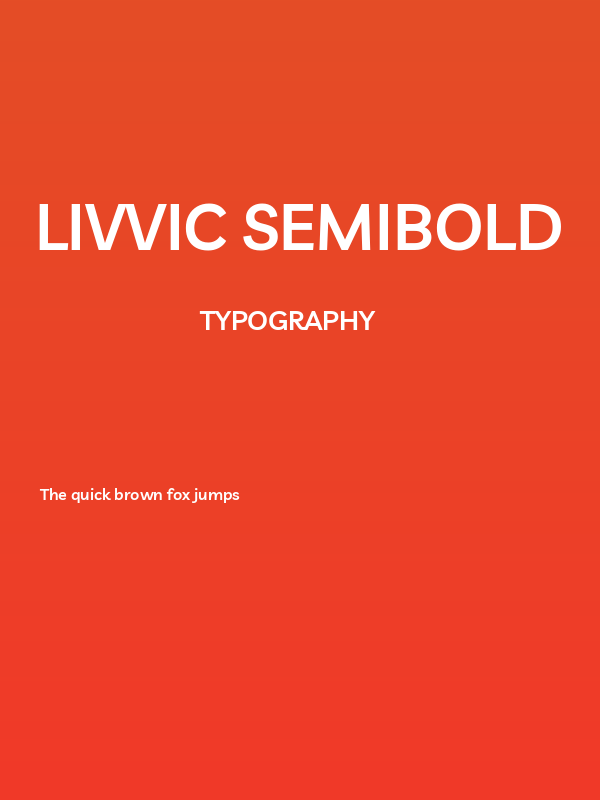 Livvic SemiBold Poster