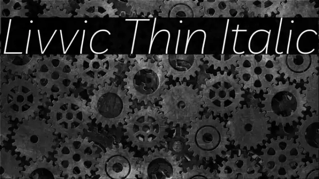 Livvic Thin Italic Font examples