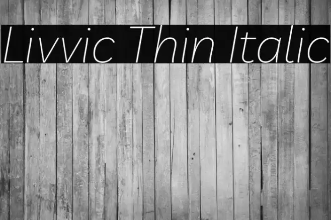 Livvic Thin Italic Font examples