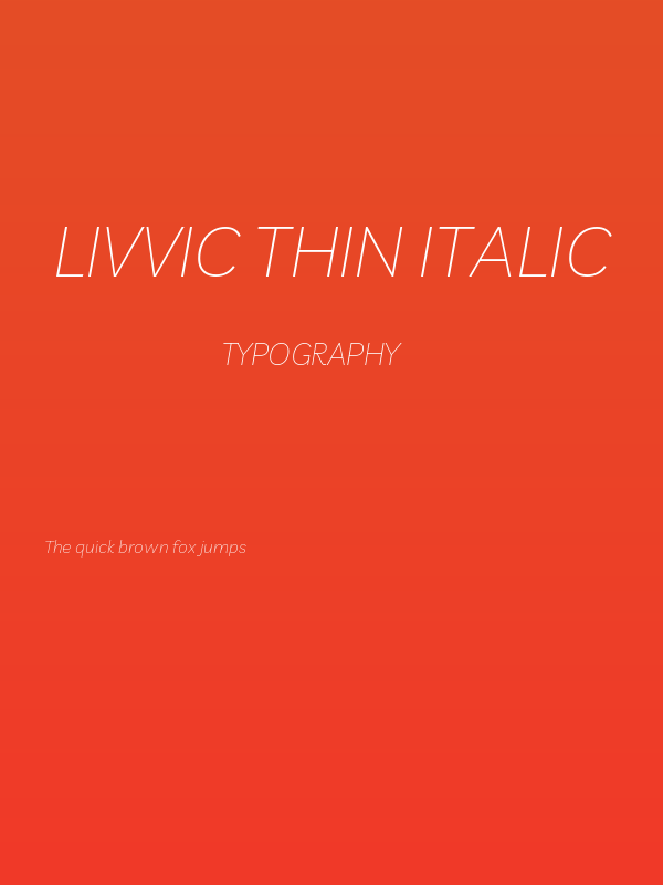 Livvic Thin Italic Poster