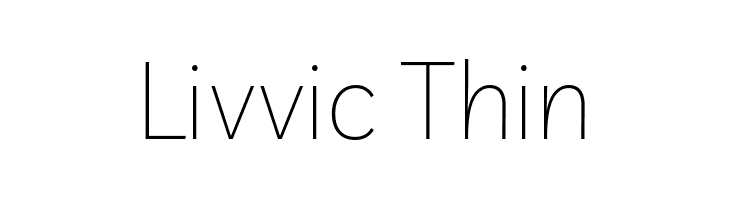 Livvic Thin  Descarca Fonturi Gratis