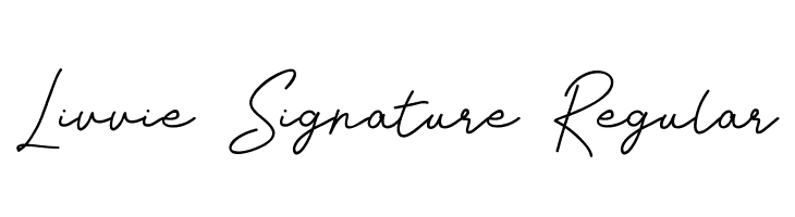 Livvie Signature Regular  Free Fonts Download