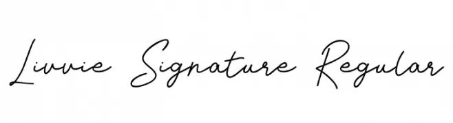 Livvie Signature Regular  Free Fonts Download