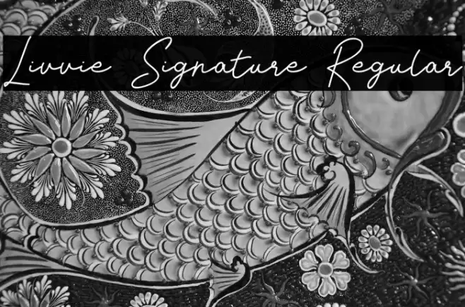 Livvie Signature Regular Font examples