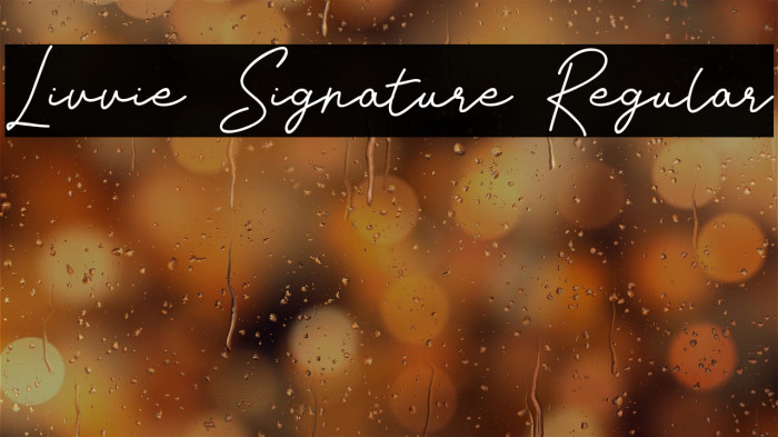 Livvie Signature Regular Example 3