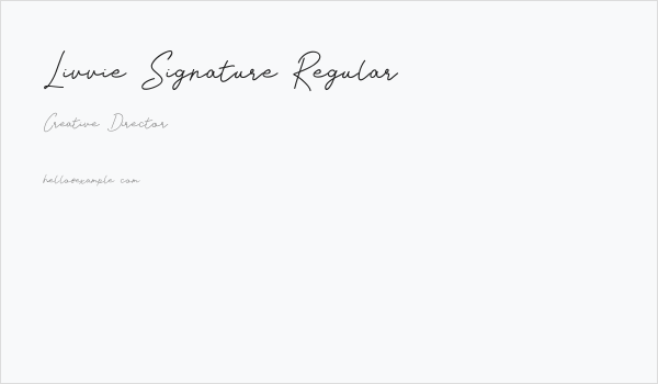 Livvie Signature Regular Business Card