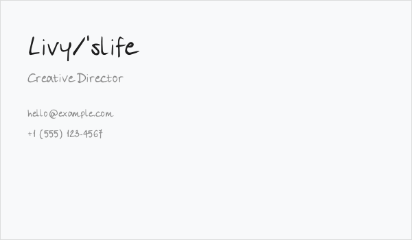 Livy'slife Business Card