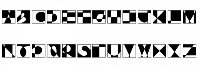 Lixie Abstract Font UPPERCASE