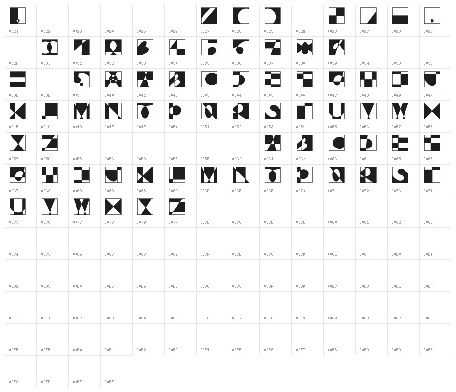 Lixie Abstract Character Map