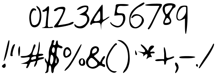 Liz_Writing Font OTHER CHARS