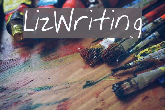 Liz_Writing Font examples