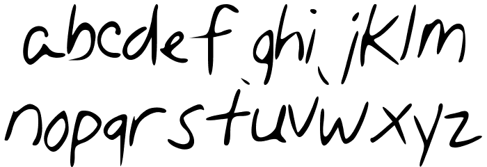 Liz_Writing Font LOWERCASE