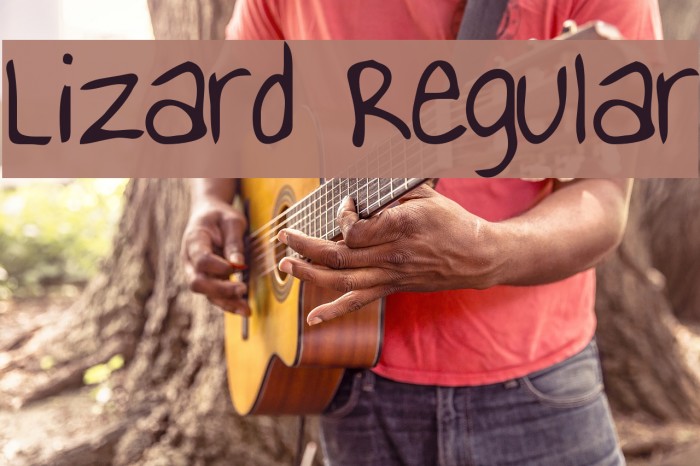 Lizard Regular Font examples