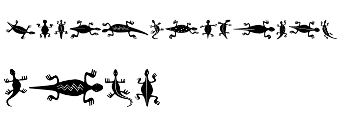 Lizards Regular Font OTHER CHARS