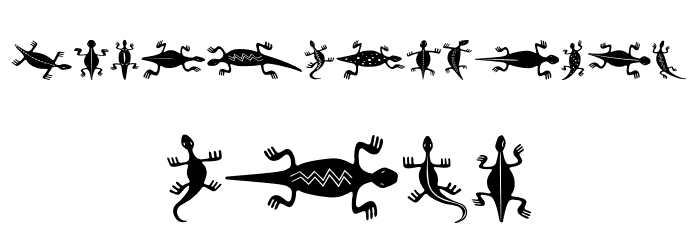 Lizards Regular Font LOWERCASE