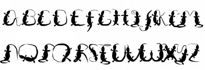 Lizzard 字体 大写