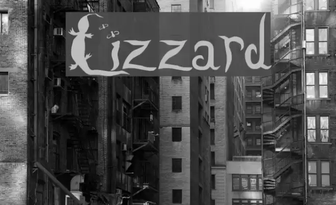 Lizzard Schriftart examples