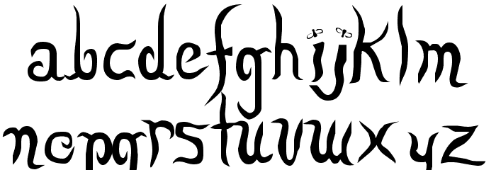 Lizzard Font LOWERCASE