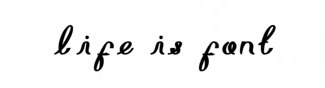 life is font  免费字体下载