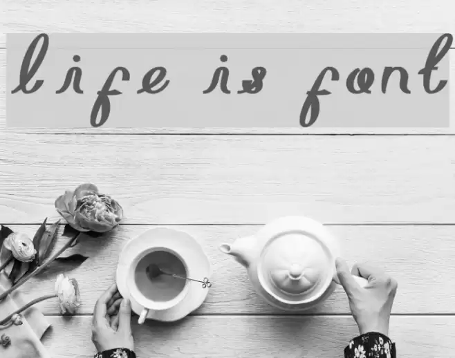life is font Шрифта examples