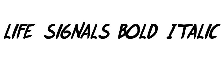 life signals Bold Italic 字体