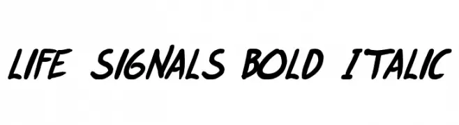 life signals Bold Italic  フリーフォントのダウンロード