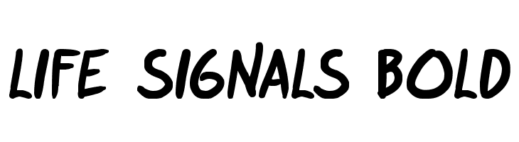 life signals Bold 字体