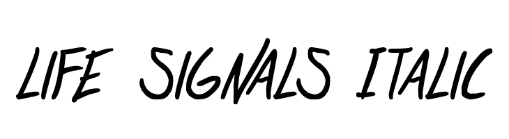 life signals Italic 字体