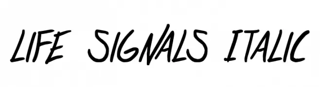 life signals Italic  フリーフォントのダウンロード