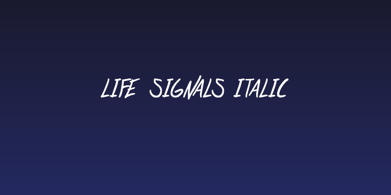 life signals Italic Social Header