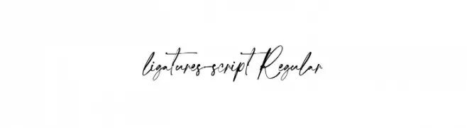 ligatures-script Regular  font caratteri gratis