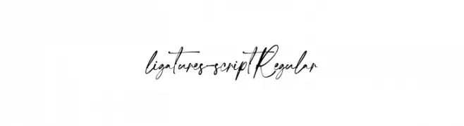 ligatures-script Regular  font caratteri gratis