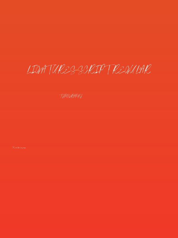 ligatures-script Regular Poster