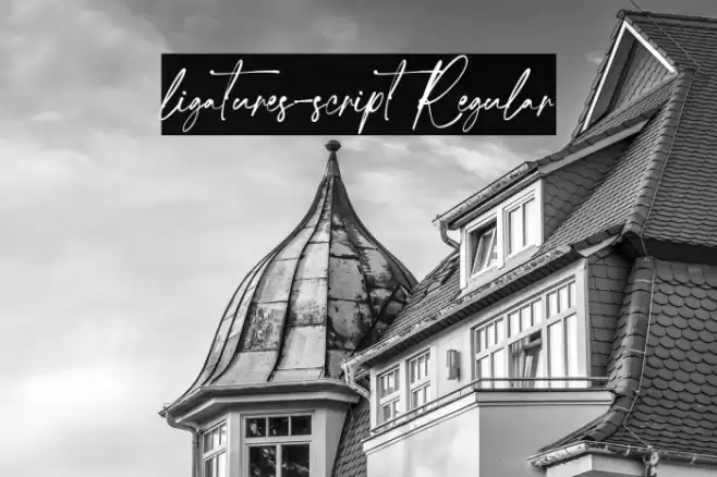 ligatures-script Regular Font examples