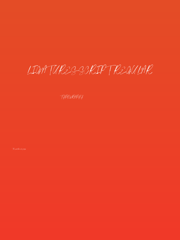 ligatures-script Regular Poster