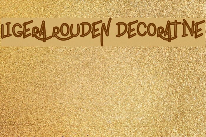 ligera rouden Decorative Font examples